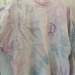 Disneyland disney light pastel tie dye Pink, blue, and purple Spirit Jersey